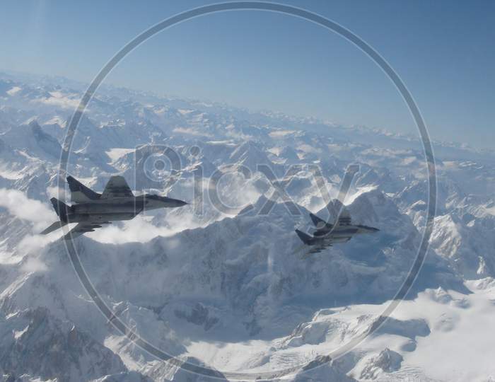 MIG-29s over Himalayas