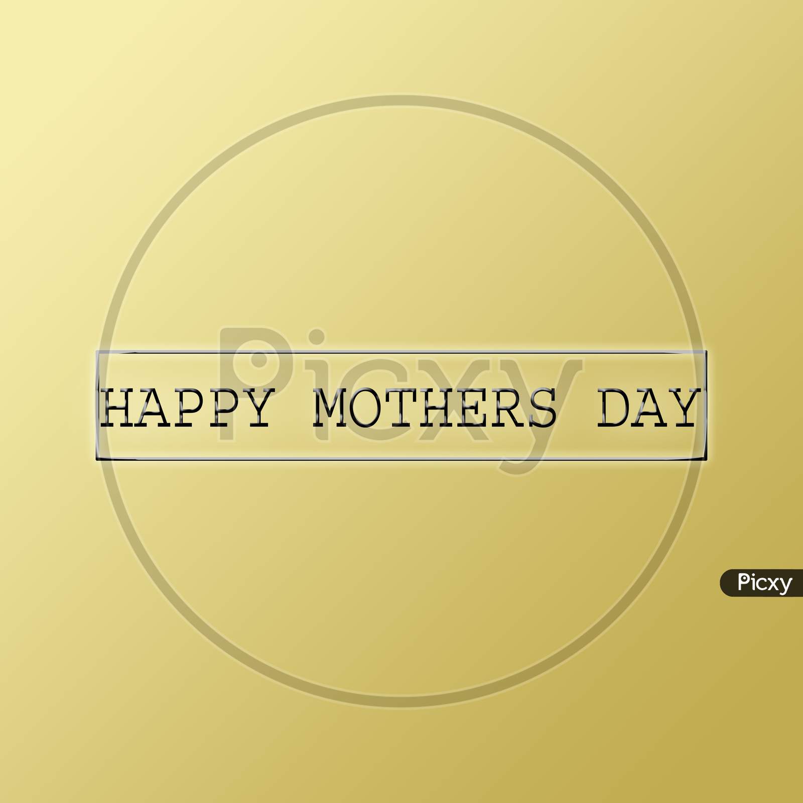 Happy mothers day text with background and color