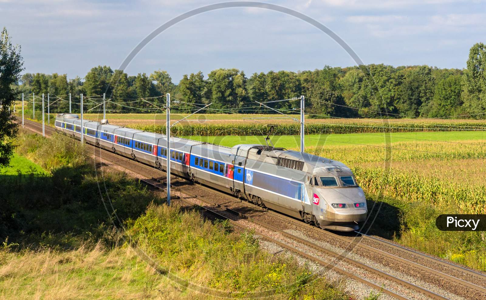 Strasbourg, France - September 22: Sncf Tgv Train On A Way From
