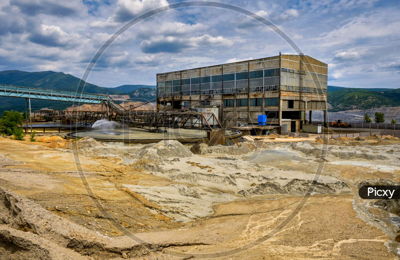 Old Industrial Flotation Building In Copper Mine In Bor, Serbia, Owned By Chinese Mining Company Zijin Mining Group