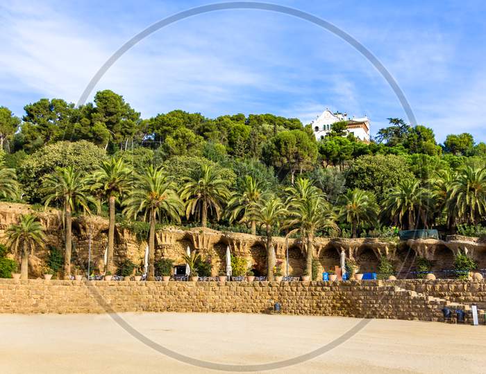Square Of Nature In The Park Guell - Barcelona, Spain