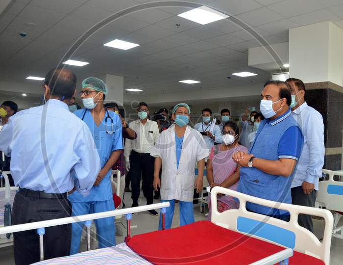 Assam Health And Family Welfare Minister Himanta Biswa Sarma Inaugurates 50-Bed Fully Functional ICU, At Jorhat Medical College & Hospital (Jmch), During Nationwide Lockdown Amidst Coronavirus Or COVID-19 Pandemic In Jorhat, Assam On Monday, May 11, 2020.