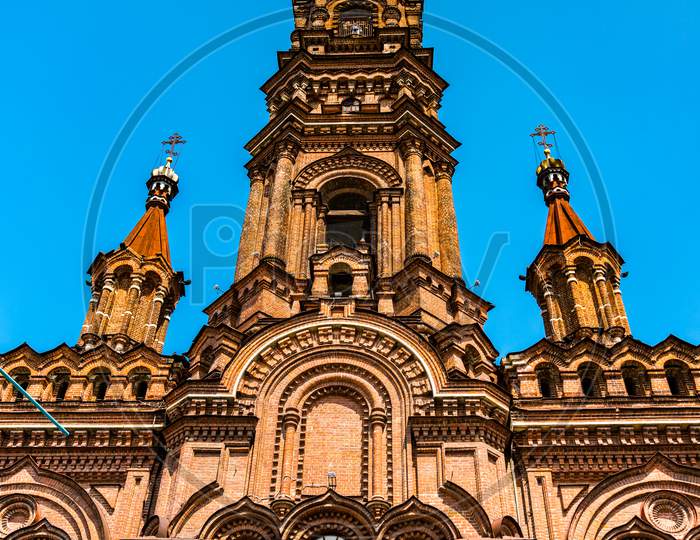 Bell Tower Of Epiphany Cathedral In Kazan, Russia