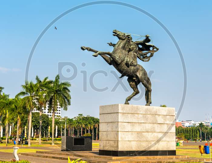 Prince Diponegoro Monument In Jakarta, Indonesia