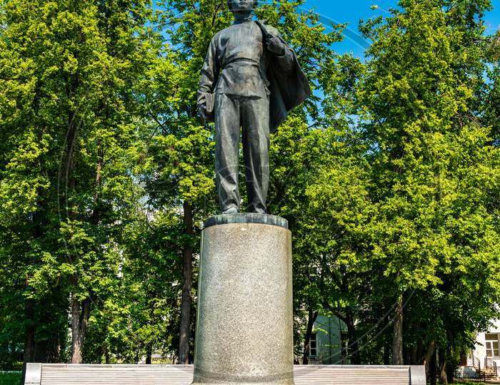Statue Of Young Vladimir Ulyanov-Lenin In Kazan, Russia