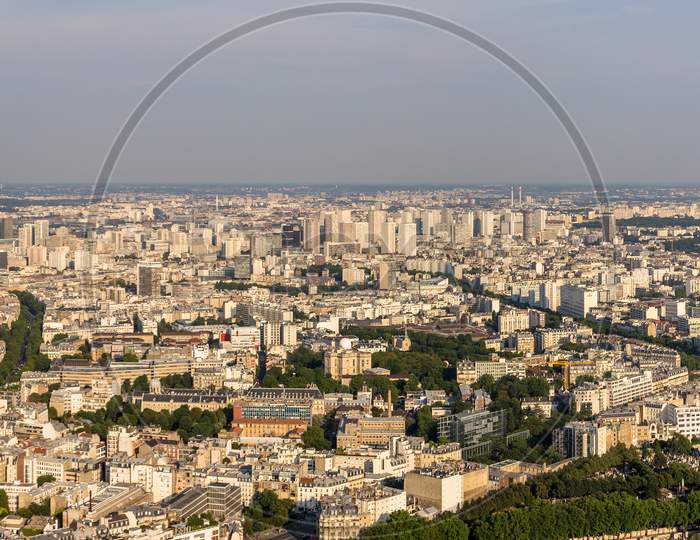 Panorama Of Paris From Maine-Montparnasse Tower - France