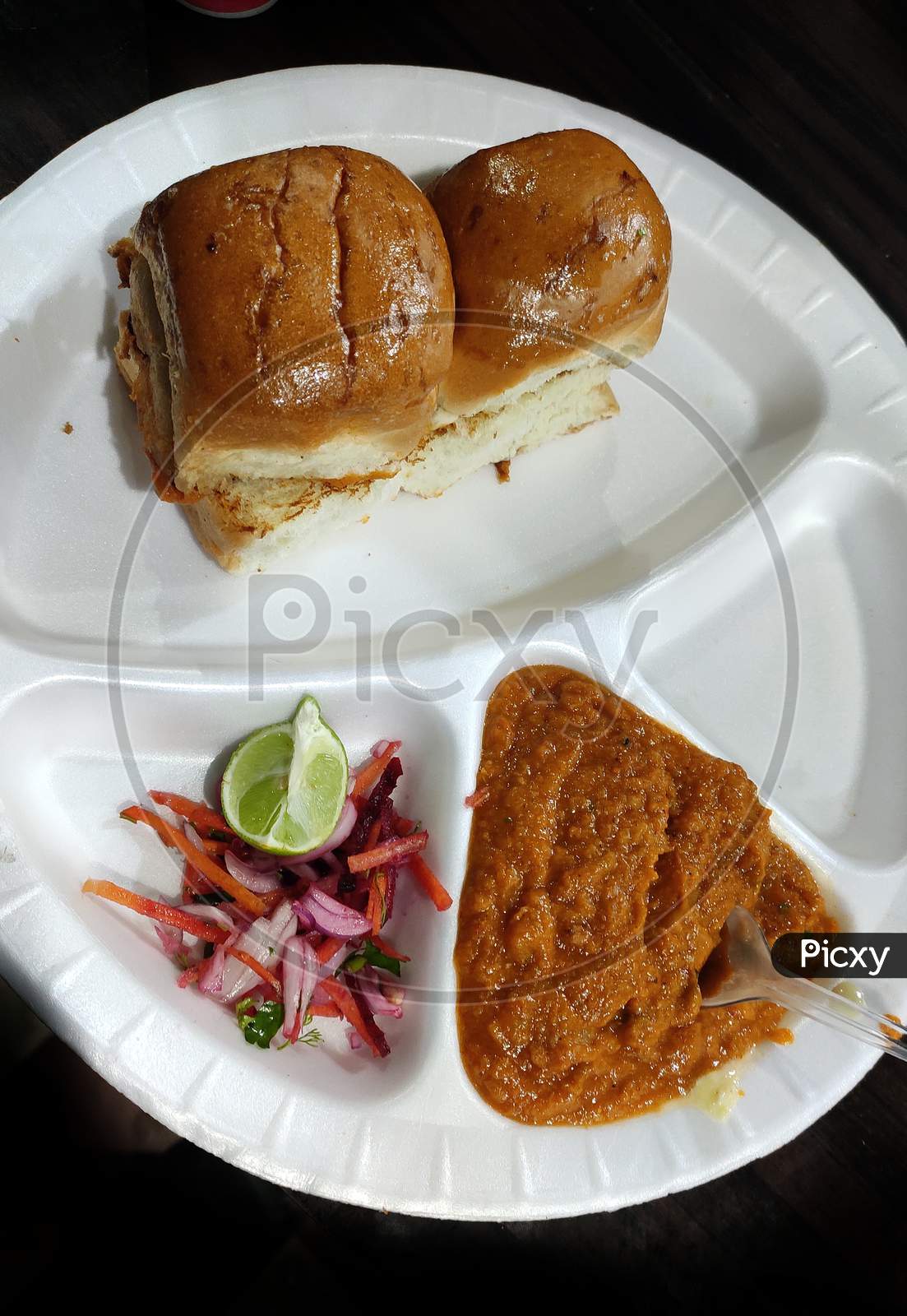 Vegetarian fast food - Pav bhaji