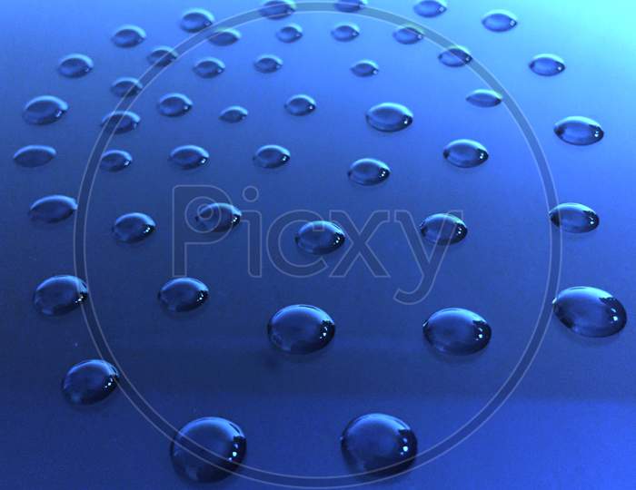 Blue Liquid Bubble
