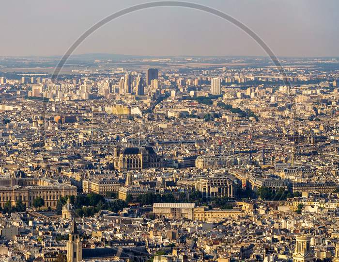 Panorama Of The Centre Of Paris From The Maine-Montparnasse Towe