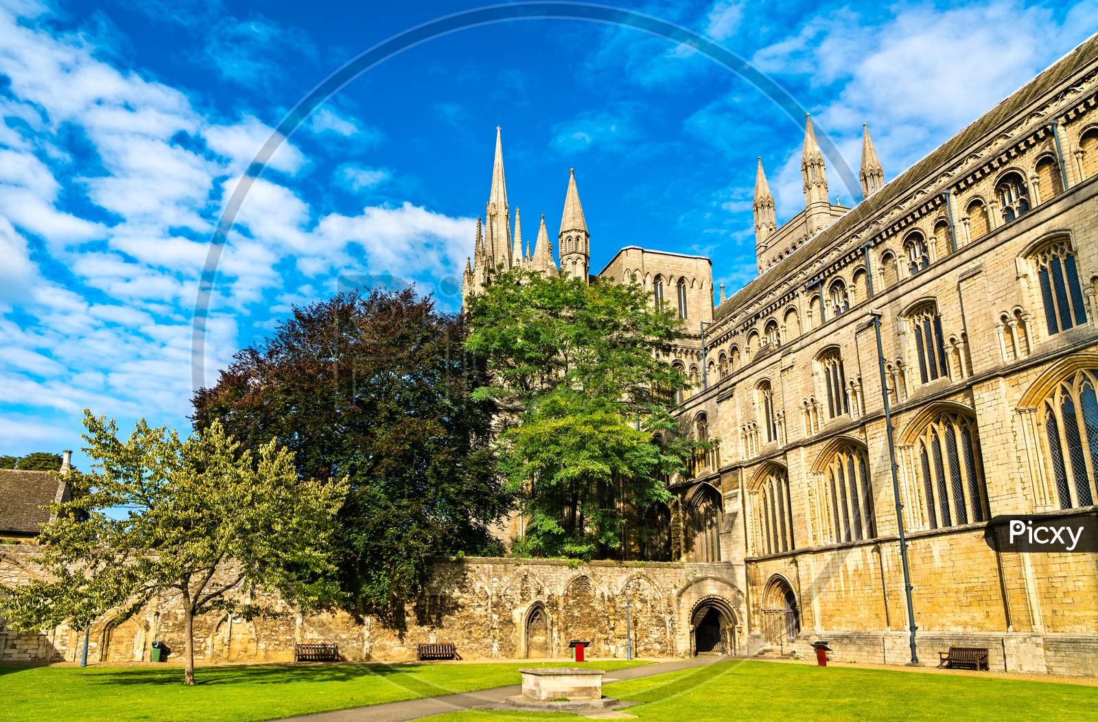 View Of Peterborough Cathedral In England