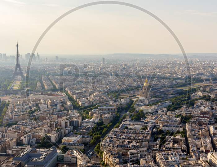 Panorama Of Paris From Maine-Montparnasse Tower - France