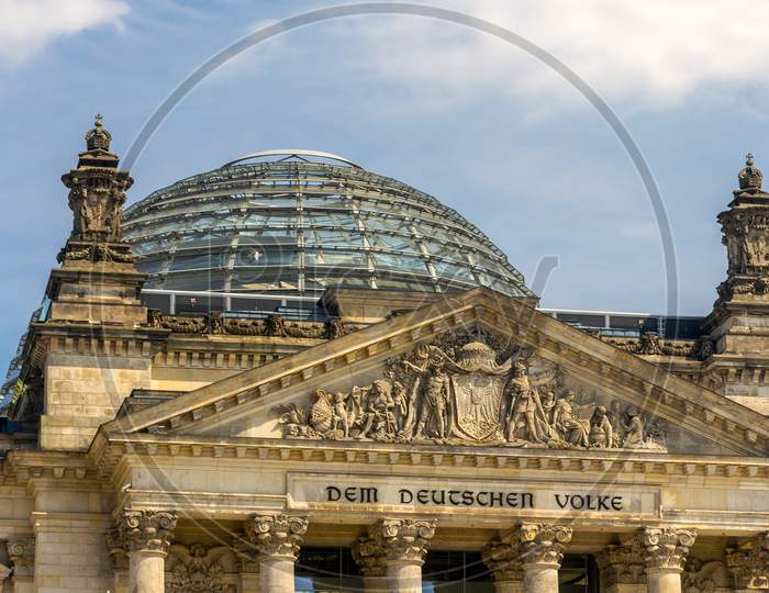 Close-Up View Of Reichstag Building - Berlin, Germany