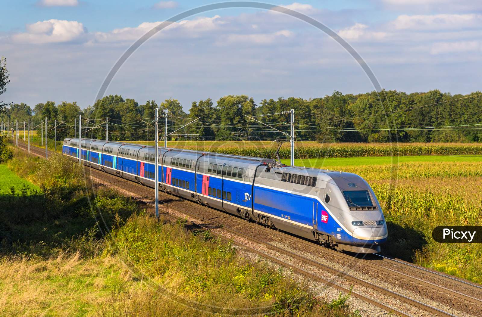 Strasbourg, France - September 22: Sncf Tgv Euroduplex Train On