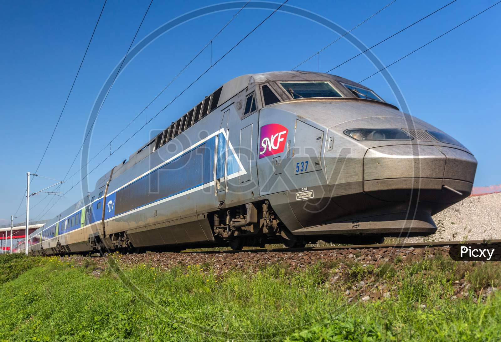 Strasbourg, France - September 22: Sncf Tgv Train On A Way From