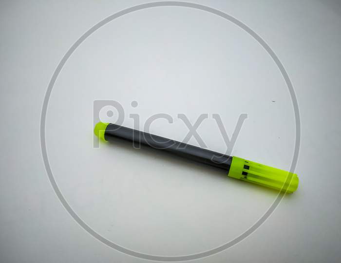 Black Sketch Pen Isolated With White Background.