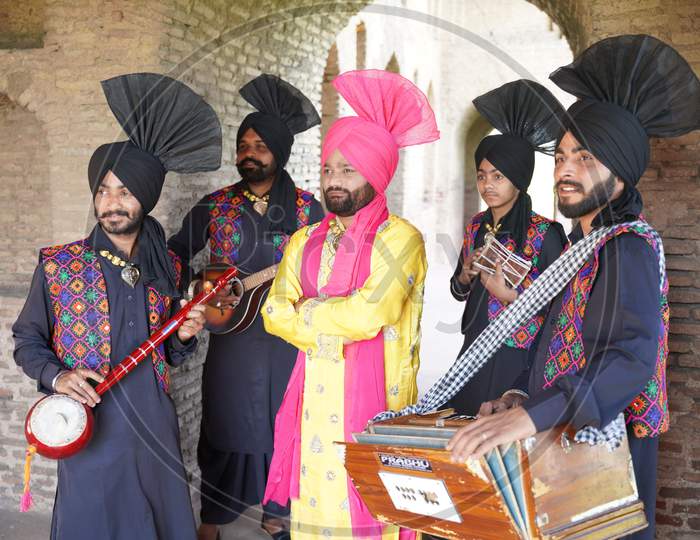 Ludhiana,  Punjab / India -  March 17 2020: A group of Punjabi dance Artists