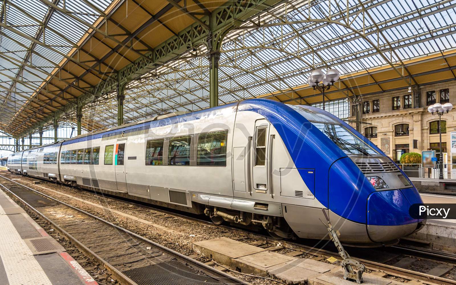 Regional Express Train At Tours Station - France
