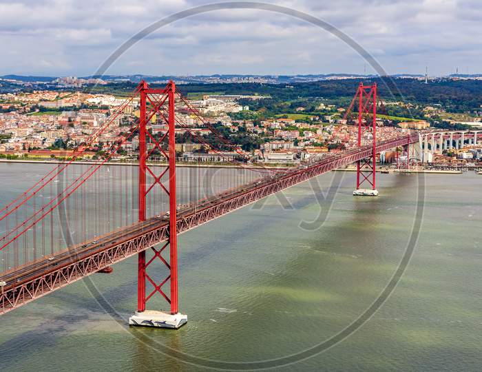 View On The 25 De Abril Bridge - Lisbon, Portugal