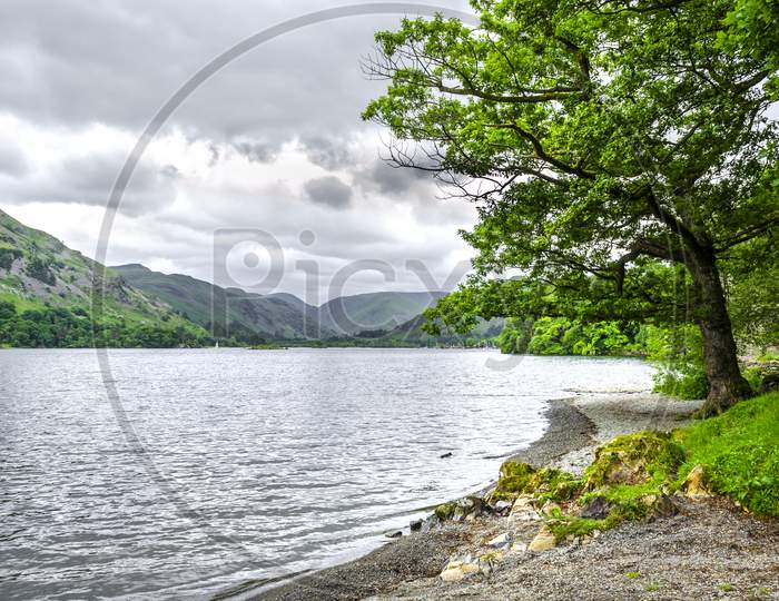 The banks of Ullswater in the Lake District.