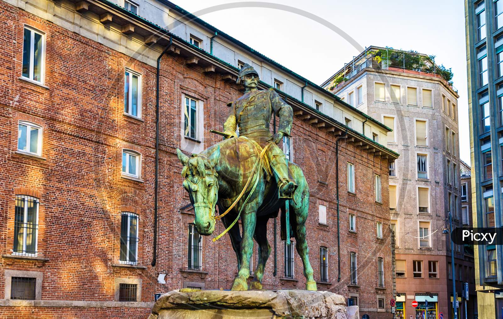 Equestrian Statue In Milan - Italy