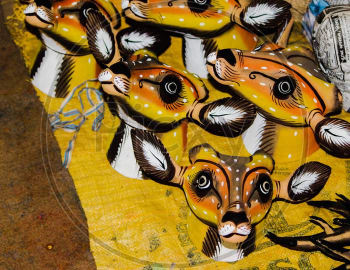 Colorful Golden Deer Mask Ready To Get Sell On The Market
