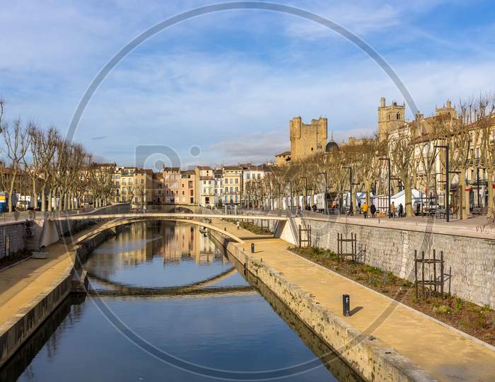 Canal De La Robine In Narbonne,  Languedoc-Roussillon - France