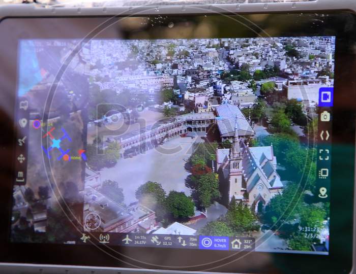 Drone For Surveilling A Hotspot Area During A Government-Imposed Nationwide Lockdown As A Preventive Measure Against The Covid-19 Coronavirus, In Ajmer, Rajasthan, India On 02 May 2020.