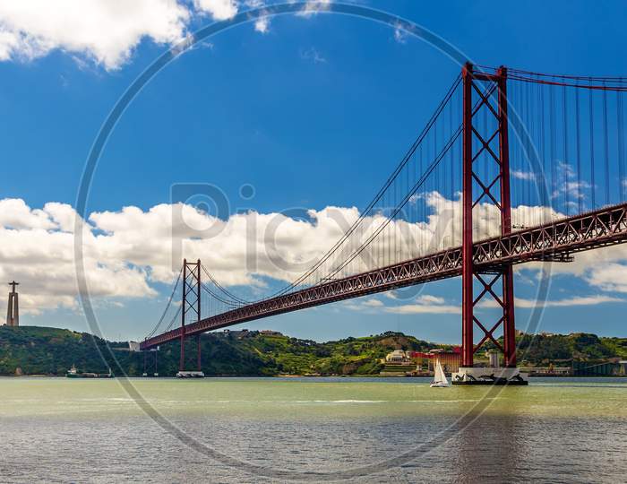View Of The 25 De Abril Bridge - Lisbon, Portugal