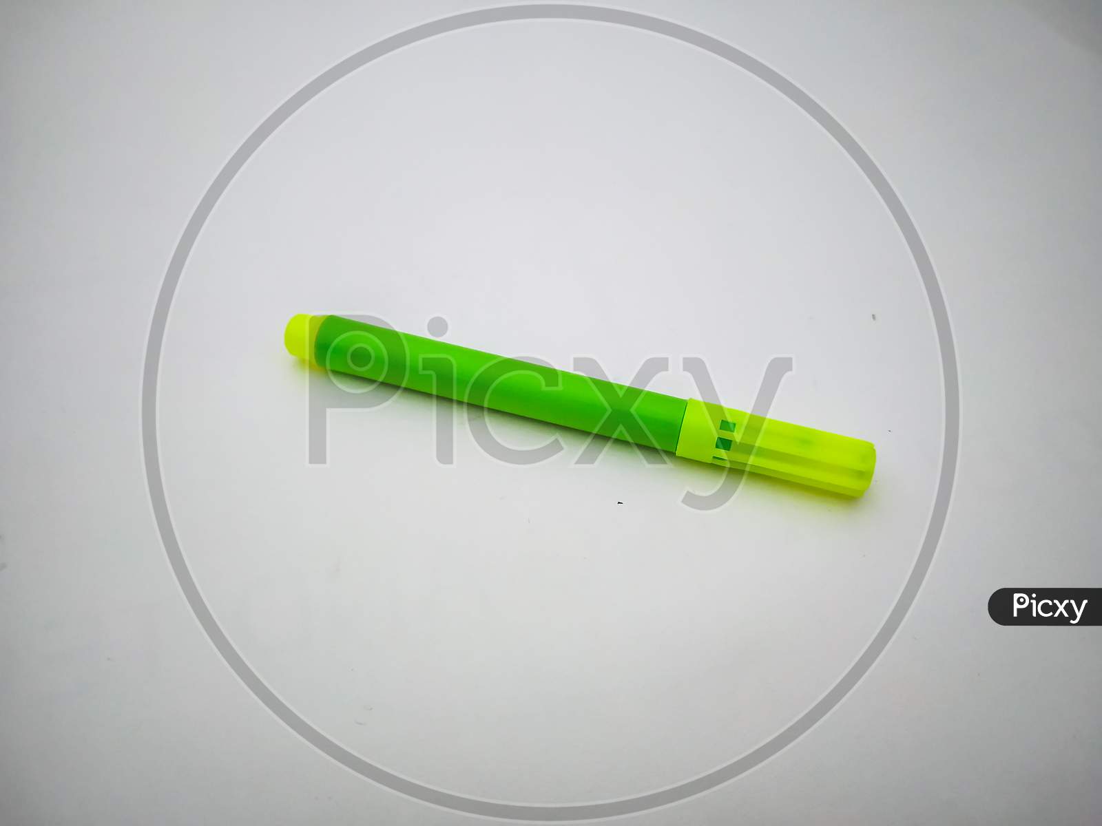 Green Sketch Pen Isolated With White Background.