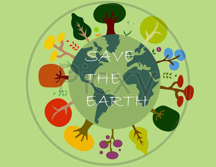 An  ILLUSTRATION ARTWORK OF EARTH DAY POSTER.