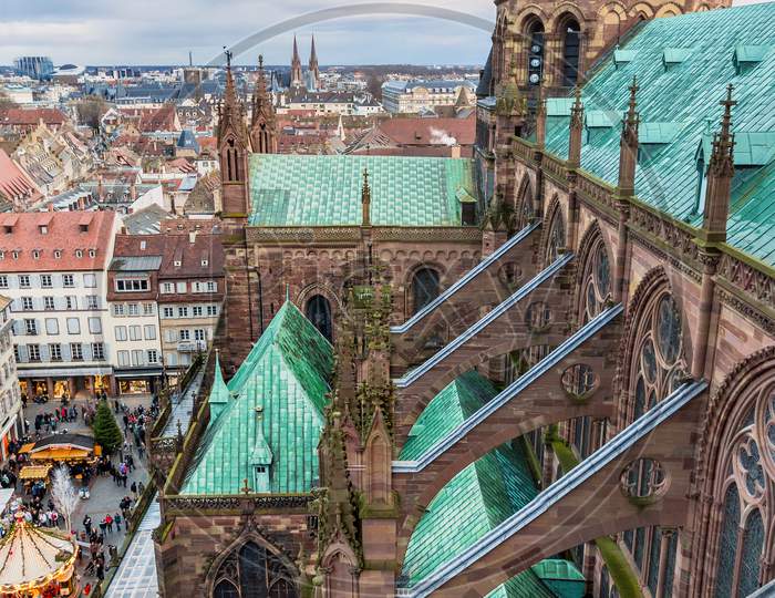 Details Of The Strasbourg Cathedral - Alsace, France