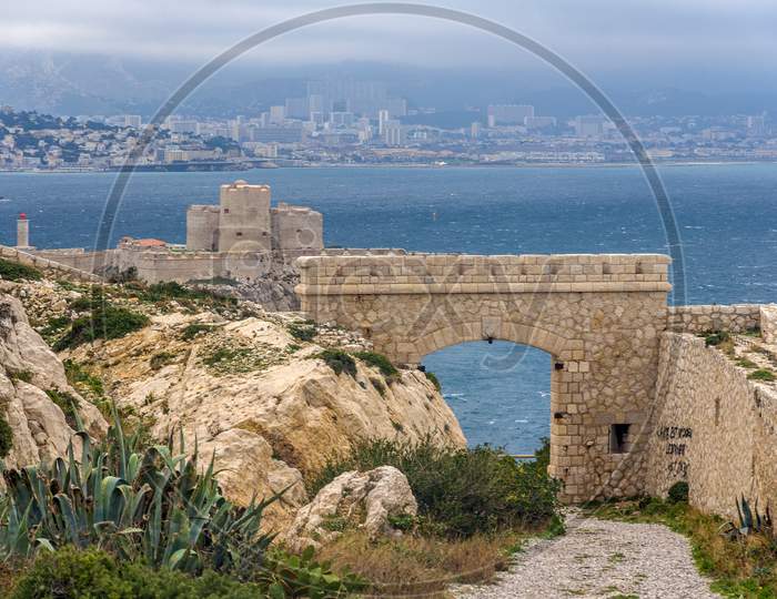 Ancient Castle On Frioul Island Near Marseille, France