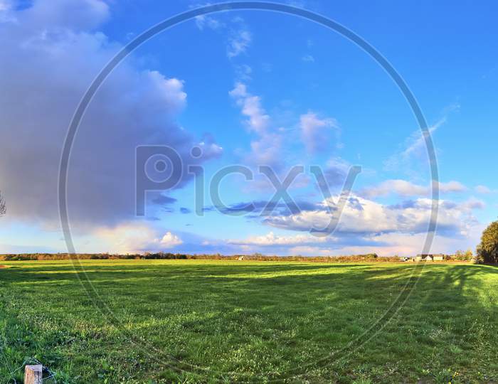 High resolution panorama of a beautiful landscape with a stunning view
