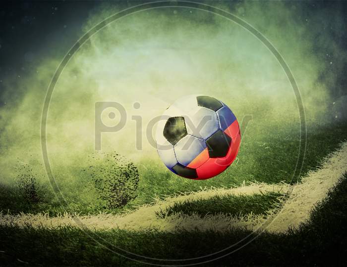 Football tournament, Soccer, cup, green field ,Design Background