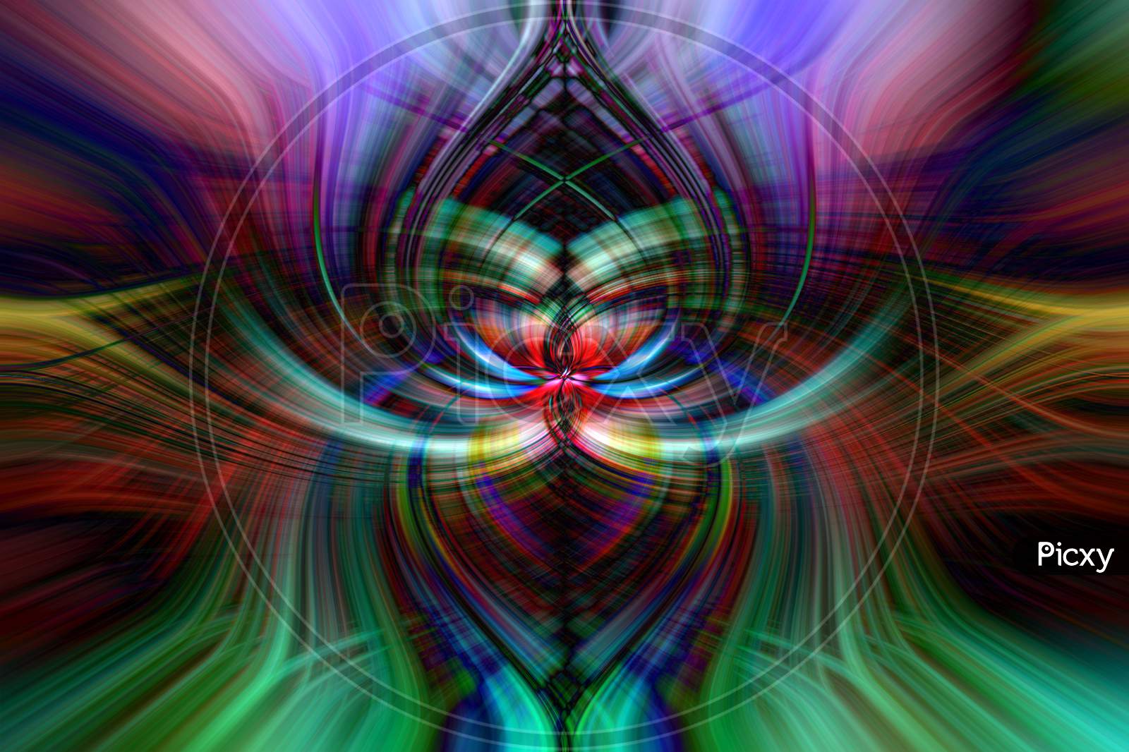 Multi-Colored Twirl Special Effect Abstract Photograph