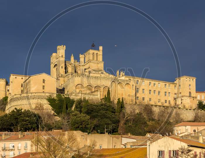 View Of St. Nazaire Cathedral In Beziers, France