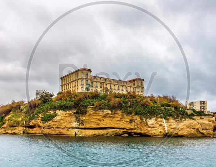 Palais Du Pharo In Marseille As Seen From The Sea - France