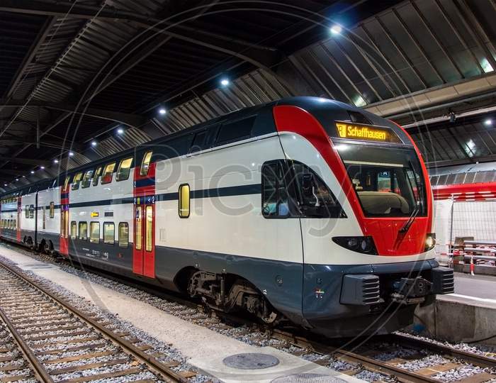 Regional Train To Schaffhausen In Zurich, Switzerland