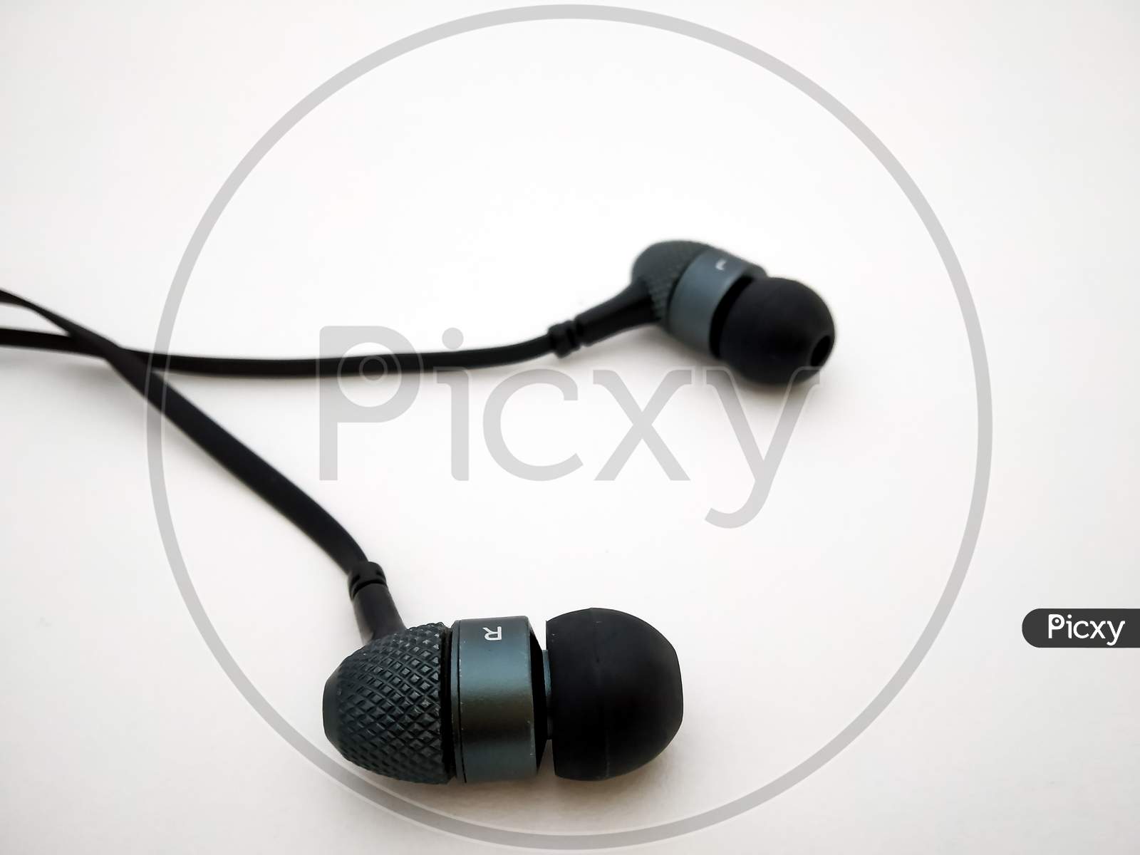 Headphones Earphone Close Up Isolated With White Background