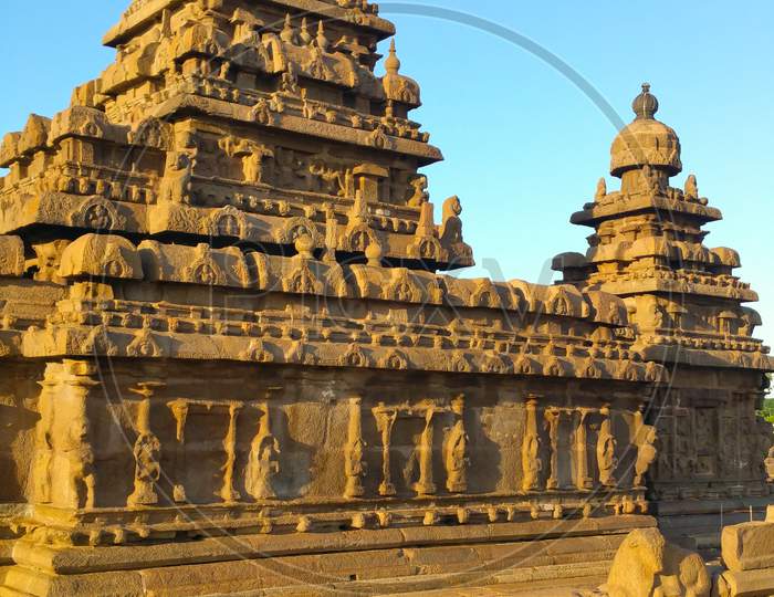 Ancient Shore Temple in Mahabalipuram