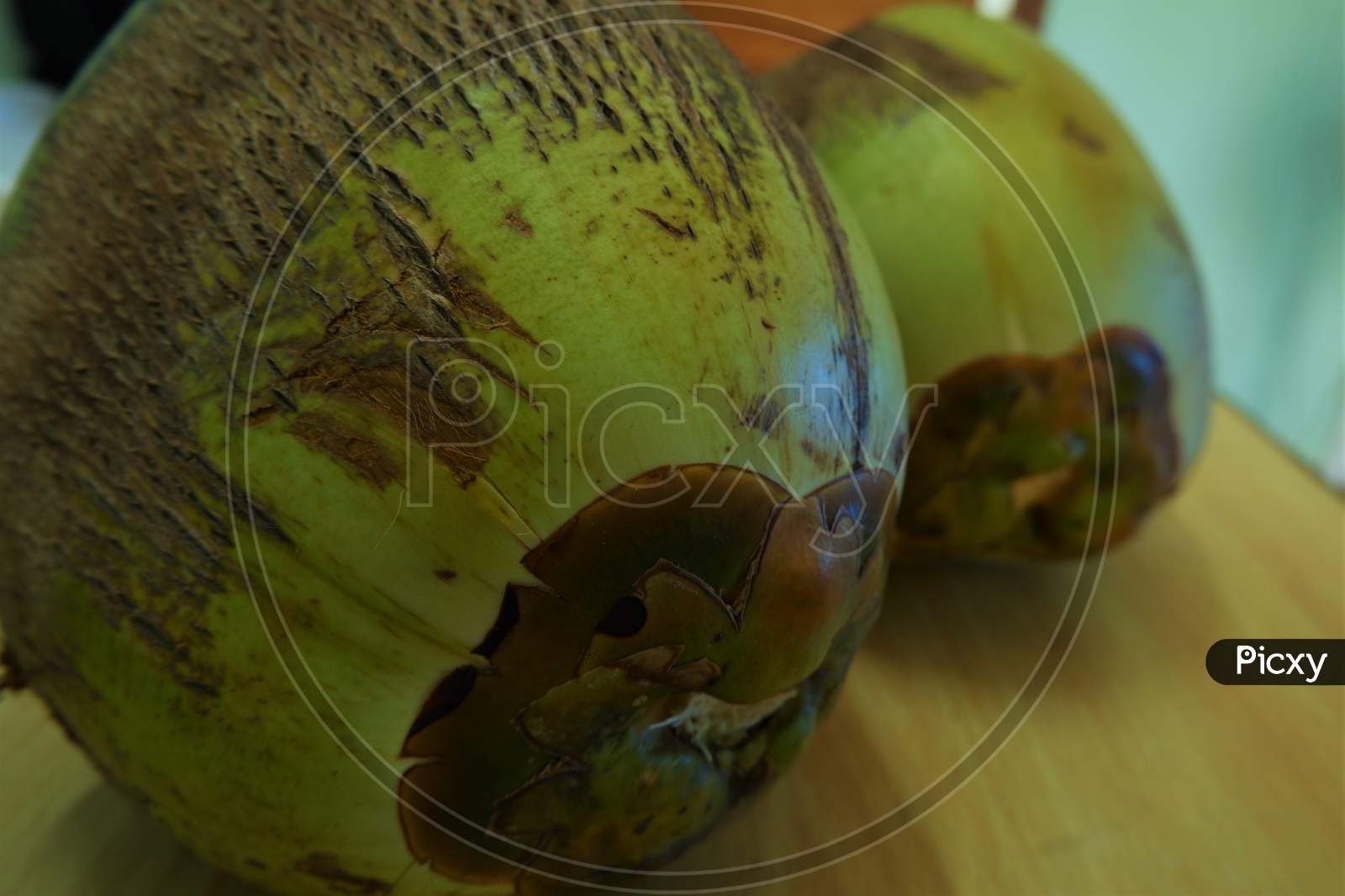 beautiful kerala tender coconut close up