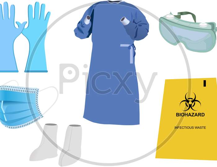 Vector Images of Personal Protective Equipment (PPE) Kit