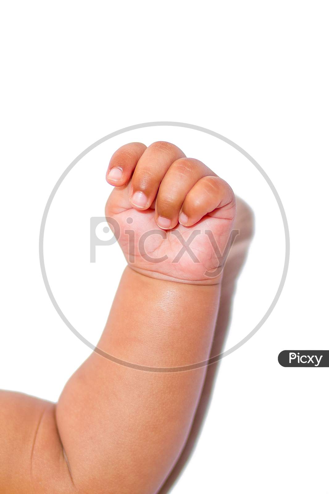A Asian Baby Hand Holding Mother Finger