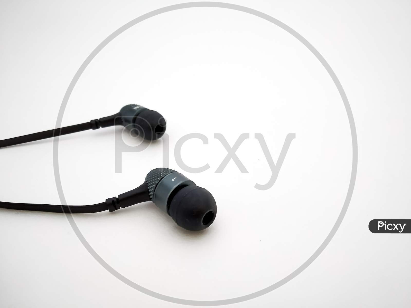 Headphones Earphone Close Up Isolated With White Background