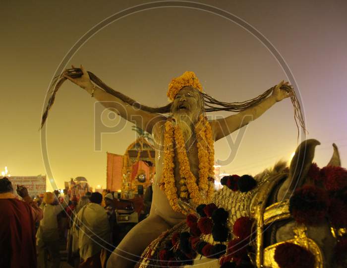 Aghori or Naga Sadhu At Allahabad Kumbh Mela