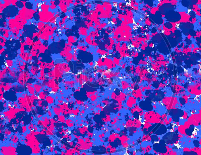 Seamless Water Color Splash Pattern Background Decor Textile Design.