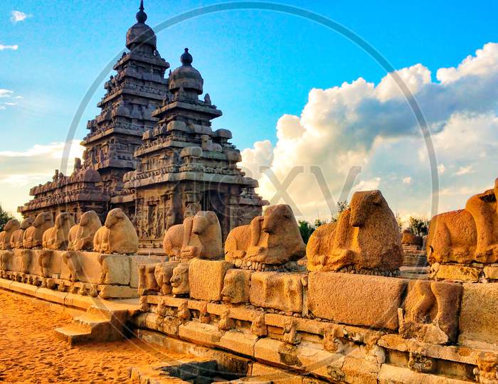 Ancient Shore temple in Mahabalipuram