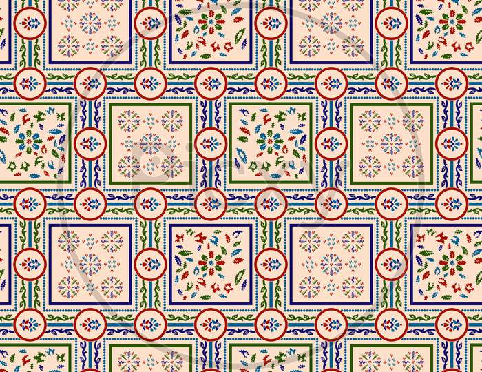 Seamless Colorful Silk Geometric Design Pattern