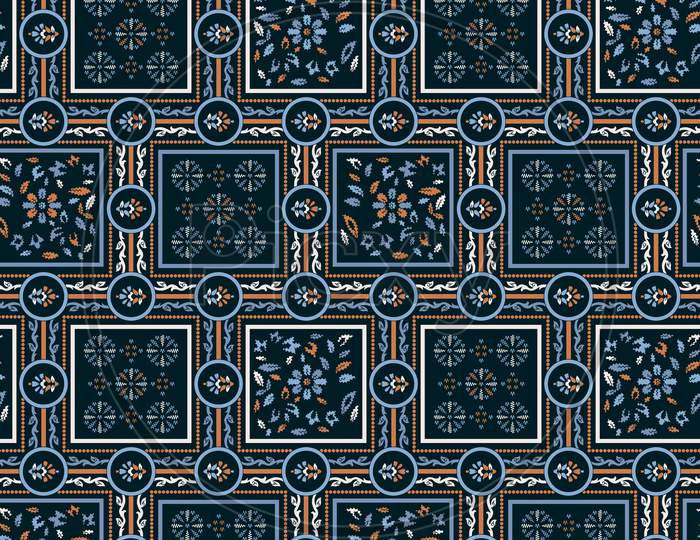 Seamless Colorful Silk Geometric Dark Design Pattern