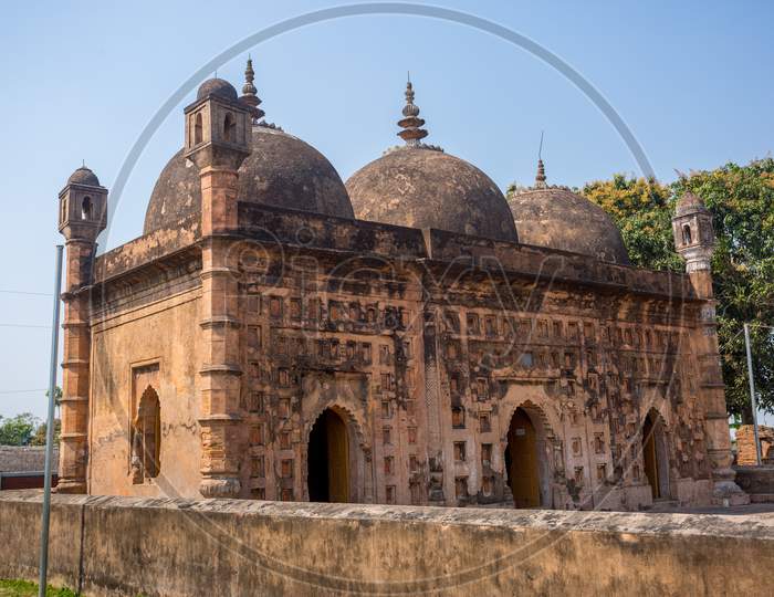 Bangladesh – March 2, 2019: Nayabad Mosque Font Views, Is Located In Nayabad Village In Kaharole Upazila Of Dinajpur District, Bangladesh.